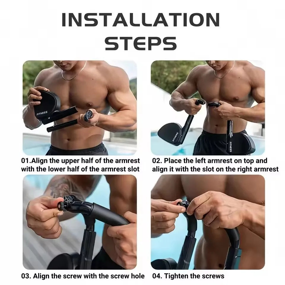 Plank Fitness Trainer Multifunctional Plank Support Training Device Home Elbow Support Abs Workout Equipment with Digital Timer