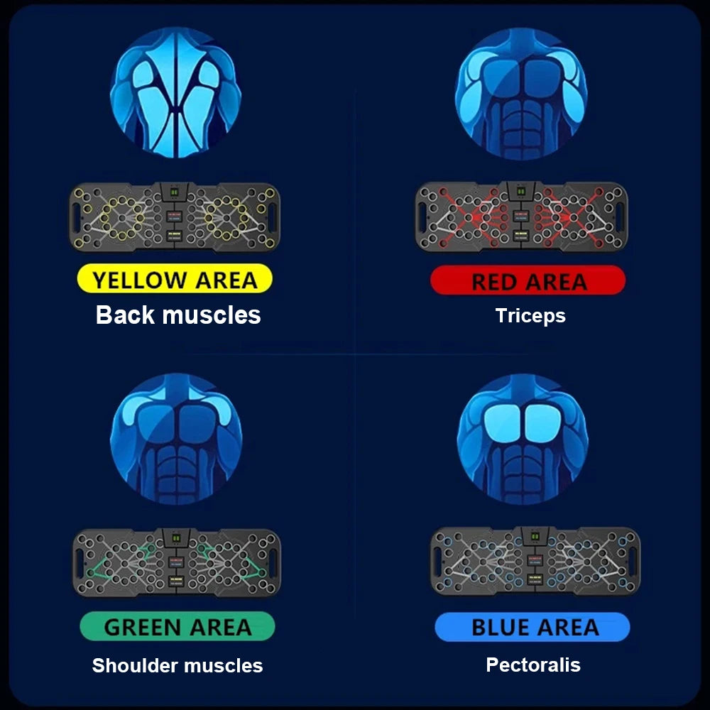 Electronic Push up Board Chest Muscle Exercise Training Multifunctional Counting Push up Stands Portable Fitness Equipment Home