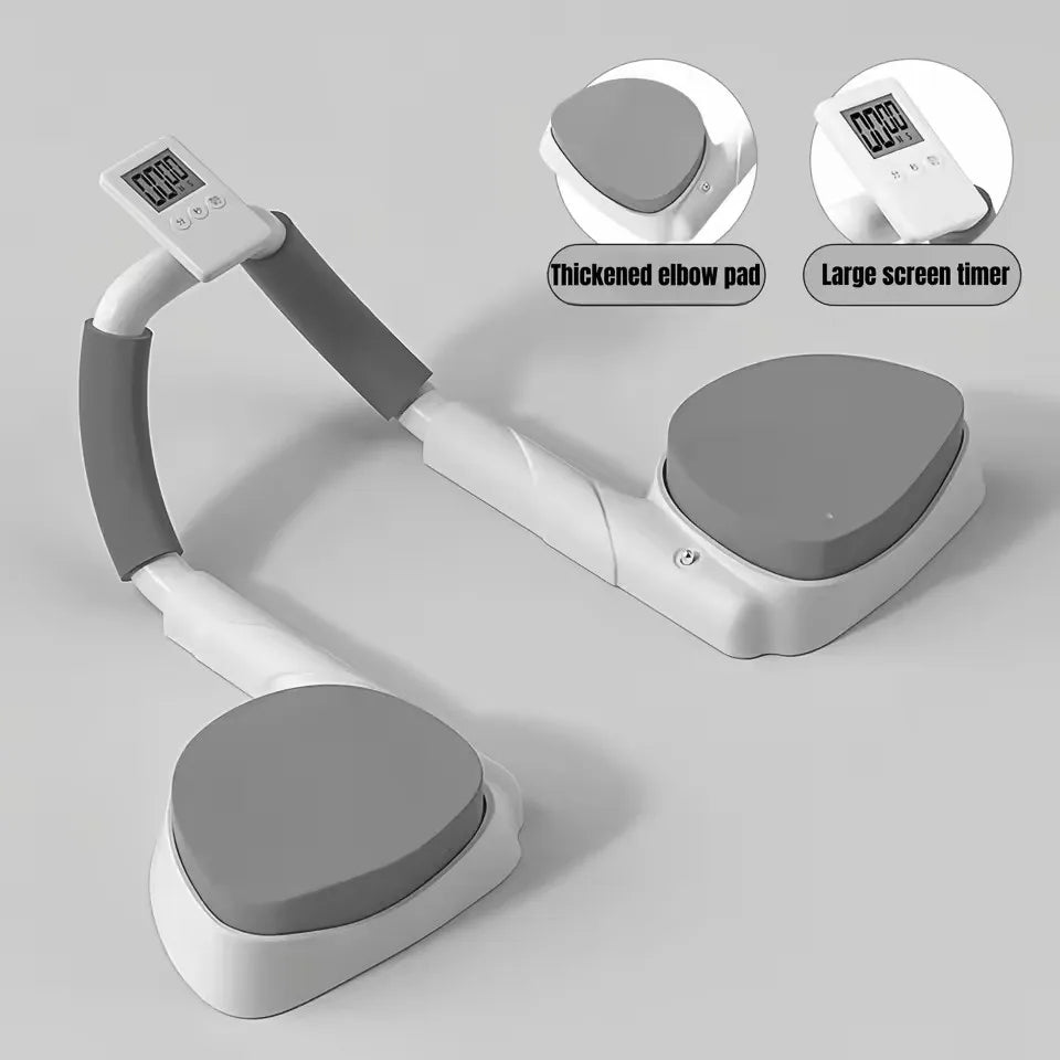 Plank Fitness Trainer Multifunctional Plank Support Training Device Home Elbow Support Abs Workout Equipment with Digital Timer