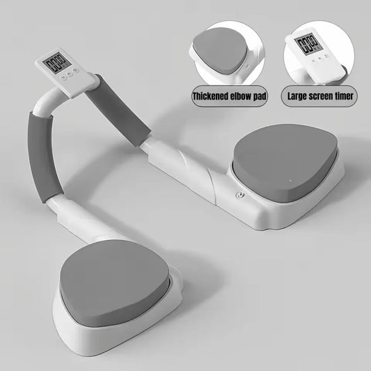 Plank Fitness Trainer Multifunctional Plank Support Training Device Home Elbow Support Abs Workout Equipment with Digital Timer